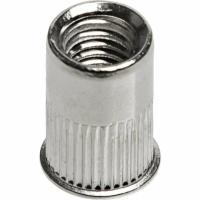 Купить заклепка м5x11.5 с внутренней резьбой, насечками и уменьшенным бортом, алюминий оптом | ПРОТОРГ