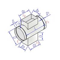 Купить крестовина круглого сечения с прямоугольной врезкой оптом | ПРОТОРГ