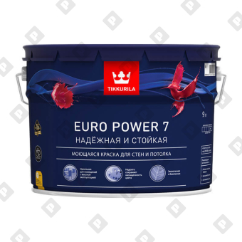 Краска интерьерная моющ. Tikkurila EURO POWER 7 С мат. (9 л) - №1