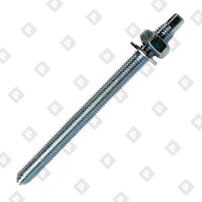 Шпилька к химическому анкеру HIMTEX M16x225 мм с гайкой и шайбой, 5.8 кл. пр. - №1