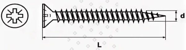 3.5x20 POZI желтый цинк - №2
