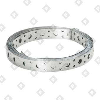 Лента монтажная перфорированная LP 12x0.35 (25 м) прямая для вентиляции, оц. сталь - №1