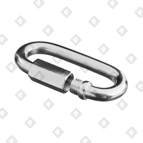 Карабин винтовой Ø7мм, оц. сталь - №1