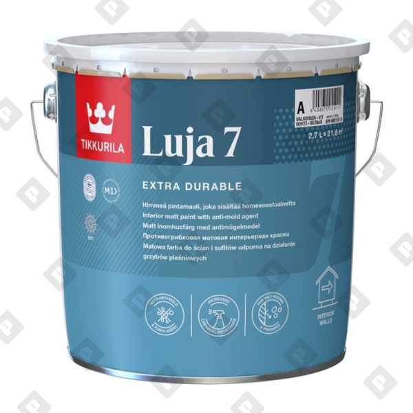 Краска акрилатная Tikkurila LUJA 7 А мат. (2,7 л) - №1