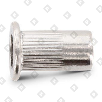 Заклепка-гайка ART 1025 M6x16 с насечками и цилиндрическим бортиком, нерж. сталь A4 - №2