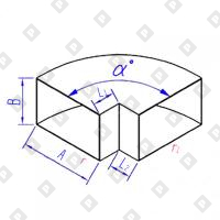 Отвод прямоугольного сечения прямой - №1