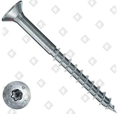 Шуруп для ДСП fischer FPF II CTP 3,5X50 BC 200  с неполной резьбой и потайной головкой, оц. сталь - №1