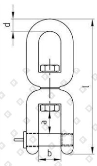 Вертлюг Art. 8255 петля-вилка 8мм, нерж. сталь A4 - №3