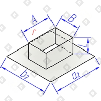 Врезка прямоугольного сечения в плоскость - №1
