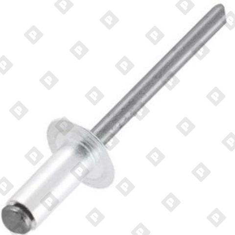 Заклепка вытяжная открытая 4.8x8 со стандартным бортом, алюминий / сталь - №1