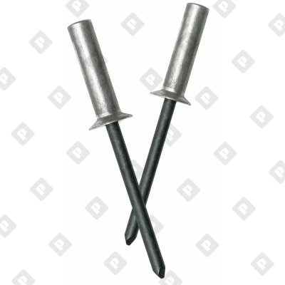 Заклепка вытяжная закрытая 4,8x11 с потайным бортом, алюминий / фосфат. сталь - №1