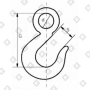 Крюк чалочный 320А 3.2 т, грузовой, кл.пр. 8