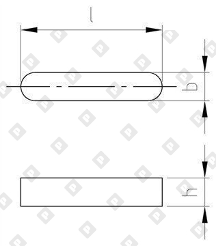DIN 6885 AISI 316Ti A 5X5X50 - №4