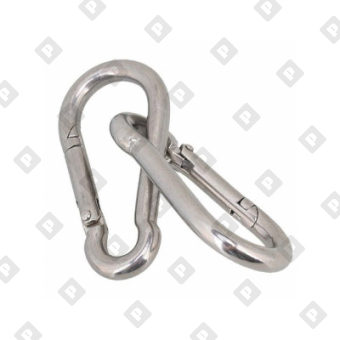 Карабин пожарный din 5299С 12x140, оц. сталь - №3