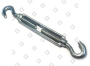 Талреп DIN 1480 М30 крюк-крюк, оц. сталь